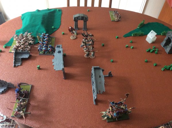 Tyranids vs Lizardmen Turn 2.JPG