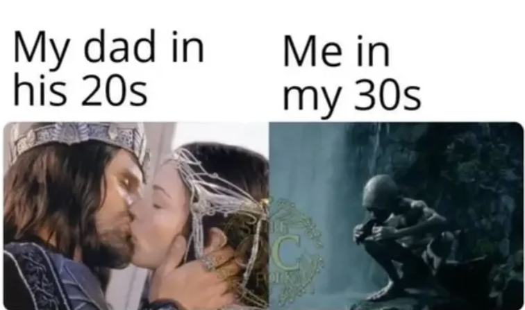 My dad in his 20s Me in my 30s C POLKN