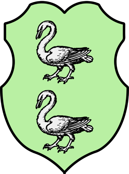 pale vert two swans argent.png