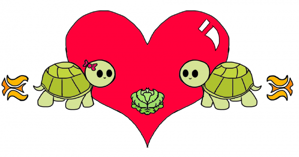 Turtles- Love With Flame and Heart.png