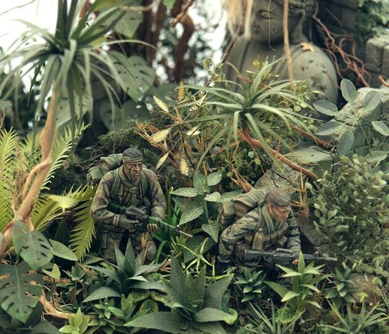 How to make a Rainforest Diorama using real leaves