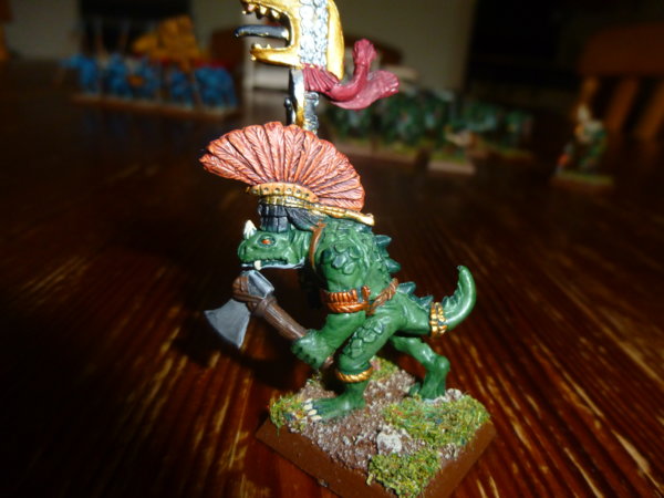 Saurus Warriors 5th Edition Standard Bearer unfinished 1.JPG