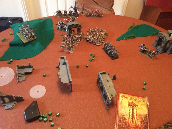Tyranids vs High Elves turn 1.JPG
