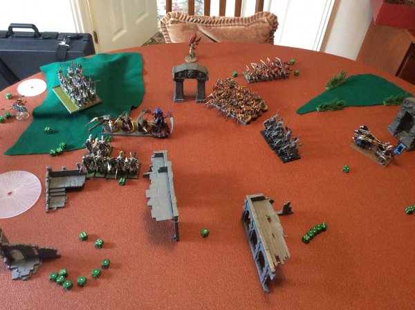 Tyranids vs High Elves turn 2.JPG